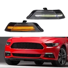 For Ford Mustang 2015-2017 Front Bumper Sequential Turn Signal Light Lamps ,2PCS