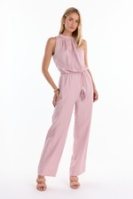 Fernanda Linen Jumpsuit - Blush THE NOLI SHOP