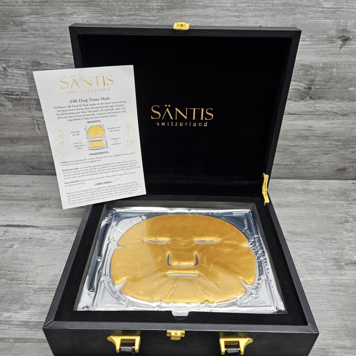 Santis Di'Myoor 24K Gold Face Neck Deep Tissue Mask Professional
