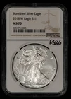 2018-W 1 oz Silver American Eagle Burnished - NGC MS 70 - SKU-E3666