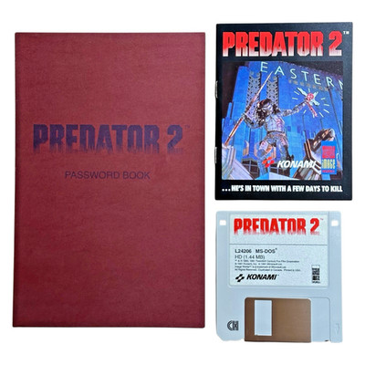 PREDATOR 2 Alien Tandy IBM PC Game Manual Password Book 1991 Konami