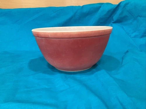 Pyrex Glass Red Nesting Bowl 402 1-1/2 Qt