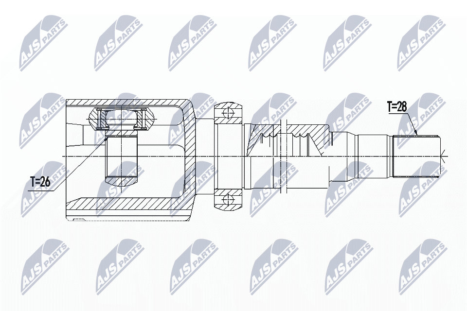 Fits NTY NPW-FR-085 INNER CV JOINT  ⭐UK Stock⭐