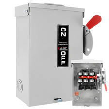 30 Amp Disconnect Switch Box, 3 Pole 120V/240V Safety Switch, Non-Fusible NEMA 3
