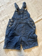 Blue Denim Faded Glory Size 4 Jean Shortalls Excellent Clean Condition