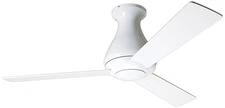 52" Modern Fan Altus Gloss White Hugger Ceiling Fan with Remote