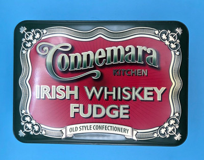 Connemara Kitchen Irish Whiskey Fudge EMPTY TIN ONLY 5.5'' x 4'' x 2''