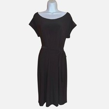 Kamali Kulture Stretch Side Tie Little Black Dress XL EUC