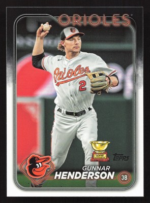2024 Topps #450 Gunnar Henderson Gold Rookie Cup Card Baltimore Orioles QTY
