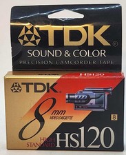 TDK 8MM Video Cassette High Standard HS120 NEW SEALED