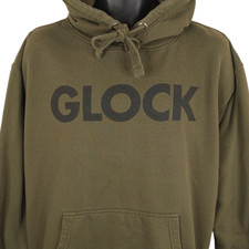 Glock Sweatshirt Hoodie Mens Size Large Green Semi Automatic Pistol