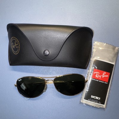 RAY-BAN COCKPIT AVIATOR SUNGLASSES~ RB3362 ~GOLD~CASE~CLOTH