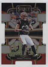 2023 Panini Select Concourse Black & Red Prizm Die-Cut Andrei Iosivas #21 1k78