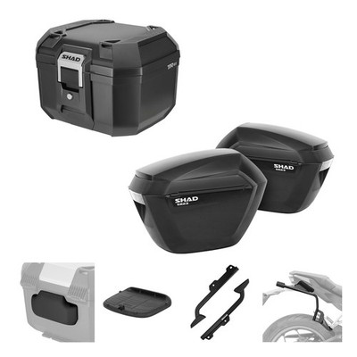 Komplett-Kit SHAD TR41 Schwarz & SH23 Schwarz für VOGE DSX VALICO 2025-2026