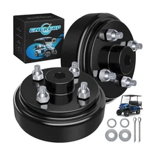 Golf Cart Brake Drum/Hub Assembly 2 PCS for EZGO TXT 1982-UP/2-Cycle Gas Mode...