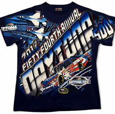 2012 Daytona 500 NASCAR Chase Authentics XL AOP T Shirt Double Sided Racing
