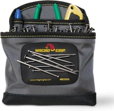 3-Pocket Nail Pouch with Integrated Magnetic Storage - Durable 1680D Ballistic P