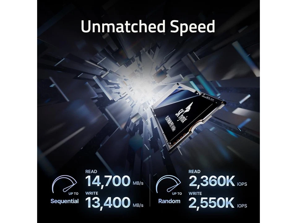 SK hynix Platinum P51 1TB PCIe Gen5 NVMe M.2 2280 Internal SSD I Up to 14,700 - Image 3 of 4