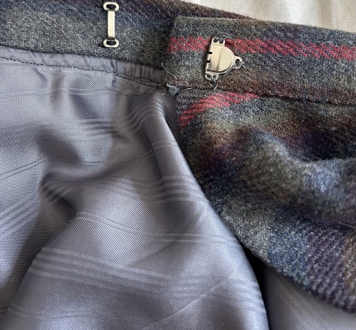 Vintage Wolle kariert Kreis Wickelrock grau Hintergrund groß - Liebling! - Bild 9 von 10