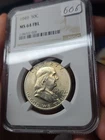 1949 P NGC MS64 FBL FRANKLIN HALF NEAR GEM UNCIRCULATED SILVER 50C Coin!