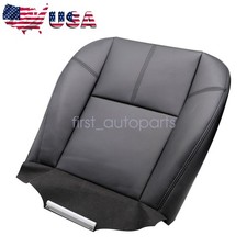 For 2007-13 Chevy Silverado 1500 2500 Hd Driver Bottom Leather Seat Cover Black