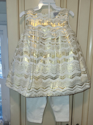 Tahari Gold Toddler Dress 12m
