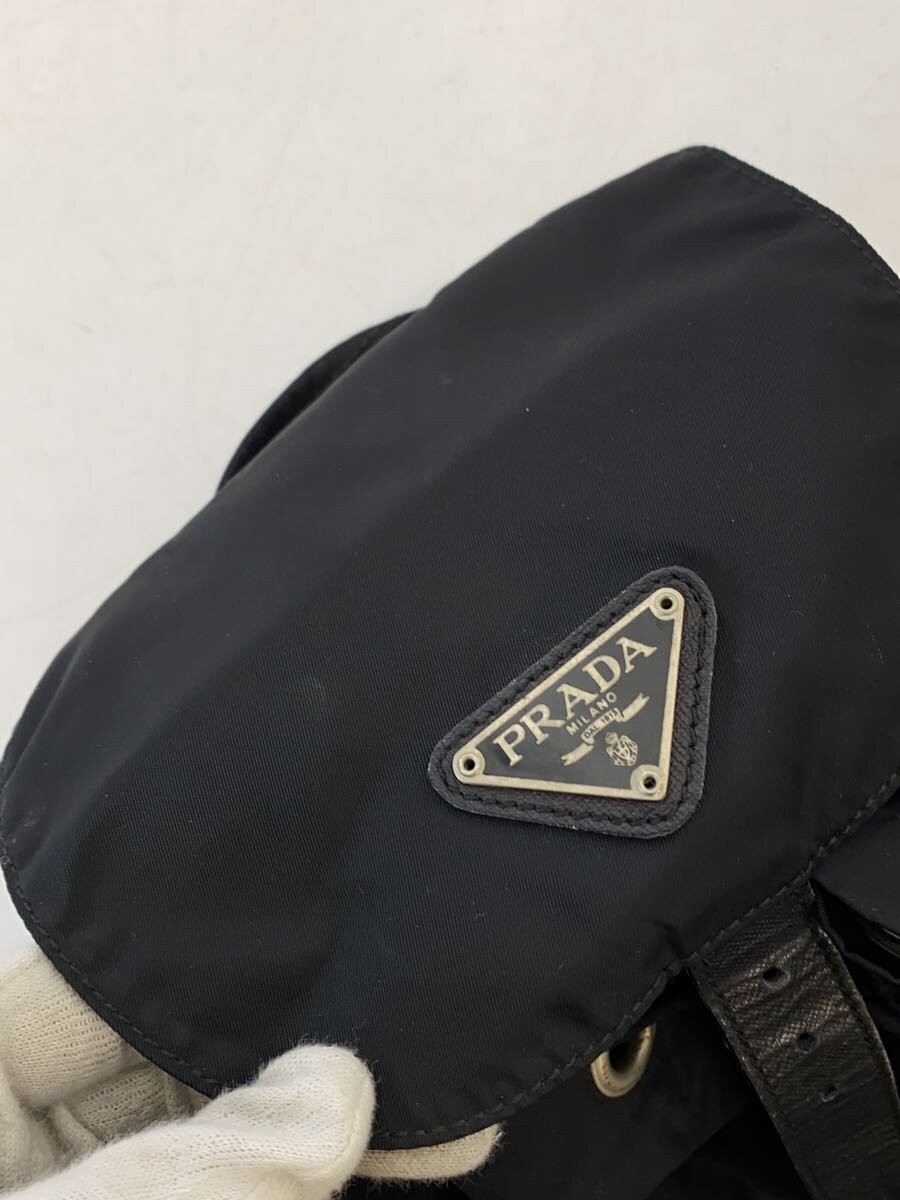 PRADA Triangle Logo Drawstring Backpack BLK - image 9