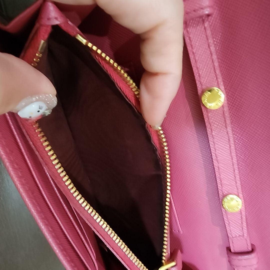 PRADA Pink Leather Wallet Shoulder Bag thumbnail 8