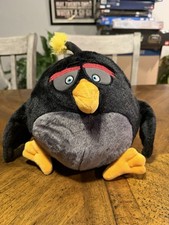 Talking Rovio Angry Birds Movie Bomb 12  Stuffed Plush Toy 2016 Black - TESTED