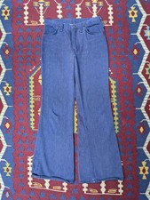 VTG Wrangler Bell Bottom Jeans, 27x30, Flared Denim, Overdyed, 70's, Made In USA