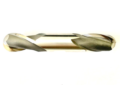 1'' COBALT 2 FLUTE BALL NOSE DOUBLE END MILL YG-1 MADE IN KOREA NEW