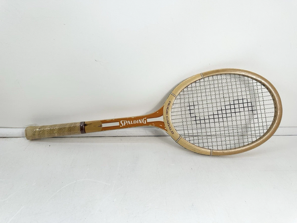TENNIS RACKET Vintage Wooden Spalding Championship Fibre Reinforced Throat