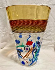 Vaso in vetro artistico originale Giampaolo Nason Murano Vetri Artistici 15,5"