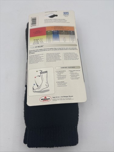 WIGWAM 40 Below Wool Blend Heavyweight Boot Socks Unisex XLG Men's 12-15 - Picture 2 of 2