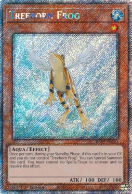 め*認様 遊戯王 TREEBORN FROG 黄泉ガエル1st レリーフ アルテ Treeborn Frog (RA03-EN161) - Platinum Secret Rare - 1st Edition | eBay