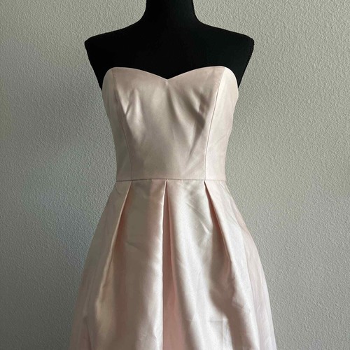 Alfred Sung Dress Size 2 Twill Sweetheart Neck Blush D755S - Picture 7 of 16