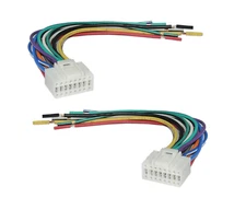 2 Pieces 16-Pin Replacement Wiring Harness for Alpine Car Stereo Headunit 