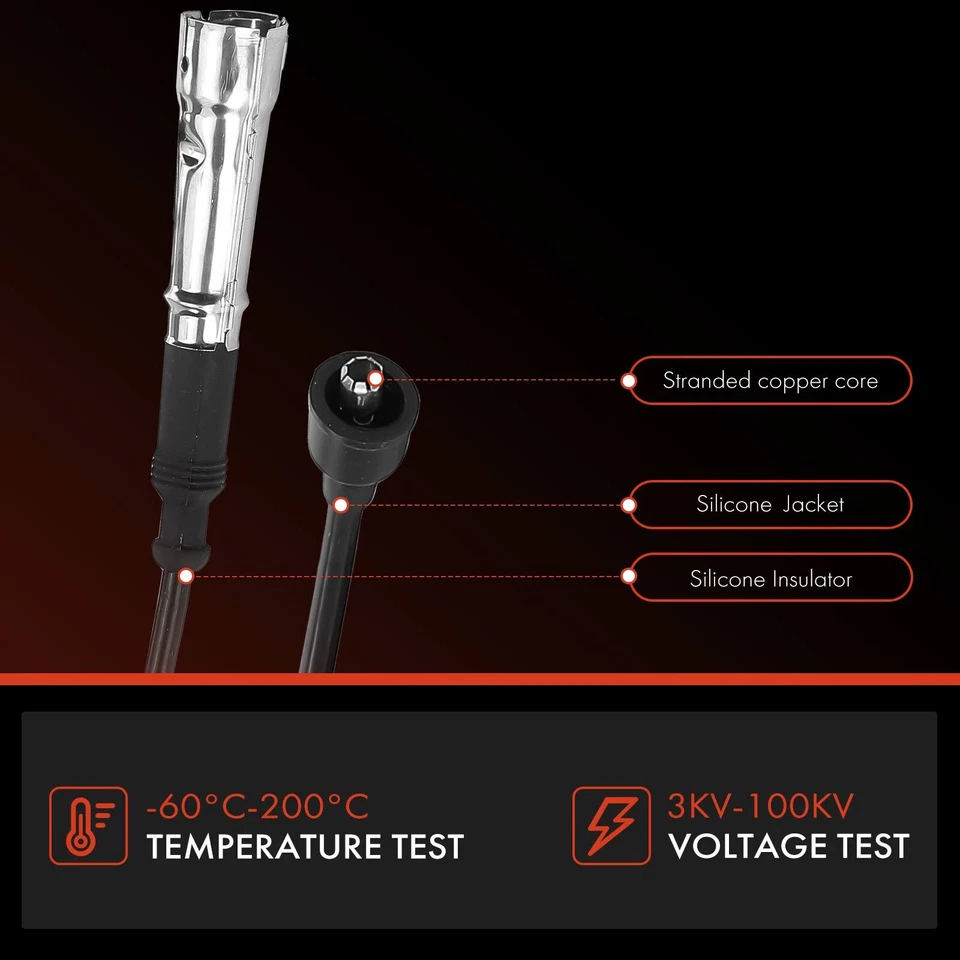 Juegos de cables de bujías de 7 piezas para Mercedes-Benz 280CE 280E 1980-1981 280SE L6 2,8 L Foto 4 de 4