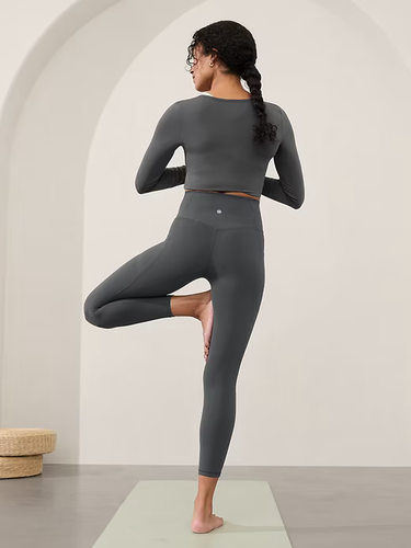 ATHLETA Salutation Stash Pocket High Rise 7/8 Tight | Black Sand XX #531321 NEW - Picture 3 of 3