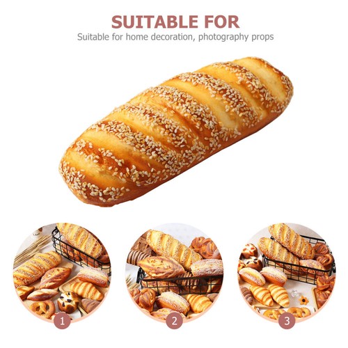 2pcs Fake Bread Artificial Bread Model Küche Fotografie Requisite künstliche - Zdjęcie 12 z 12