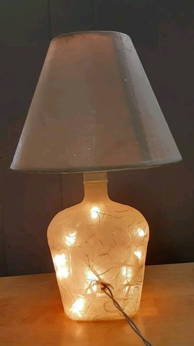 Hausgemachte Erdbeere Shortcake Schnapsflaschenlampe/Nachtlicht - Bild 4 von 17