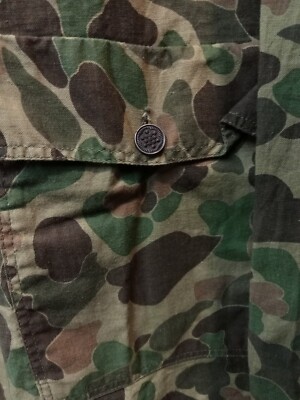 Vintage 1950s 60s Duck Camo Frogskin Hunting Field Jacket 13 Star