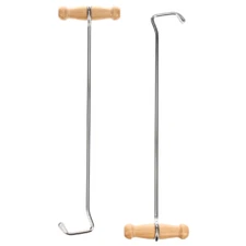 M&F Western LONG 13" BOOT HOOKS w/ Wood handles easy on cowboy boots or english