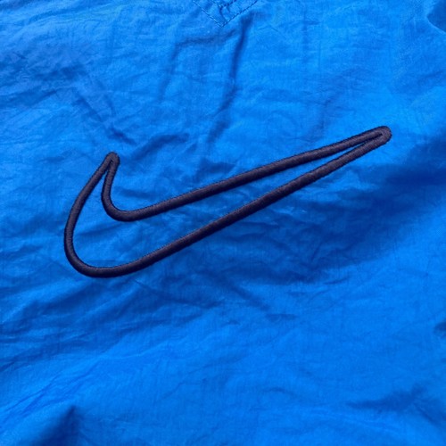 Nike Pullover Windbreaker Youth M 10/12 Blue Lined Center Swoosh Zip Pockets - Picture 4 of 14