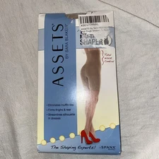 Spanx Assets Hi Waist Mid Thigh Body Shaper Size 5 Nude by Sara Blakely