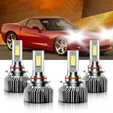 For Chevrolet Corvette 1997-2004 LED Headlight Bulbs Kit High Low Beam 9005 9006