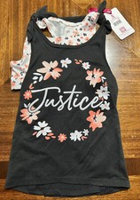 Justice sport tank top with sports bra Girls Sz 7/8