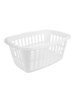 BRIGHTROOM Laundry Basket White 1.5bu