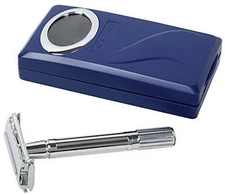 Shaving Factory Double Edge Safety Razor + Travel Case