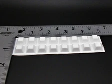 1/2" x 1/4" DxH   White Rubber Bumpers  Equivalent 3M SJ5318W   3M Adhesive Back